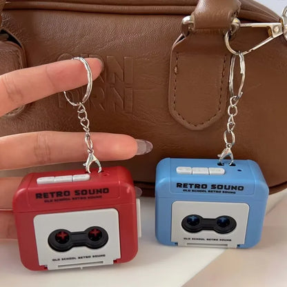 Retro Tape Recorder 3D Keychain with Sound