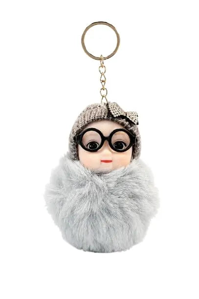 Fuzzy Doll Keychain