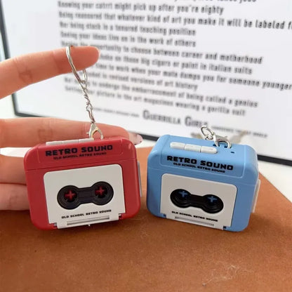 Retro Tape Recorder 3D Keychain with Sound