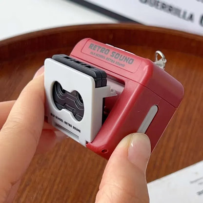 Retro Tape Recorder 3D Keychain with Sound