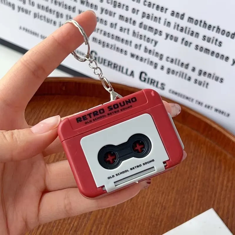 Retro Tape Recorder 3D Keychain with Sound