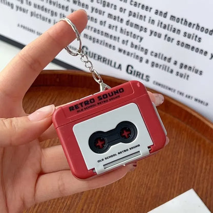 Retro Tape Recorder 3D Keychain with Sound