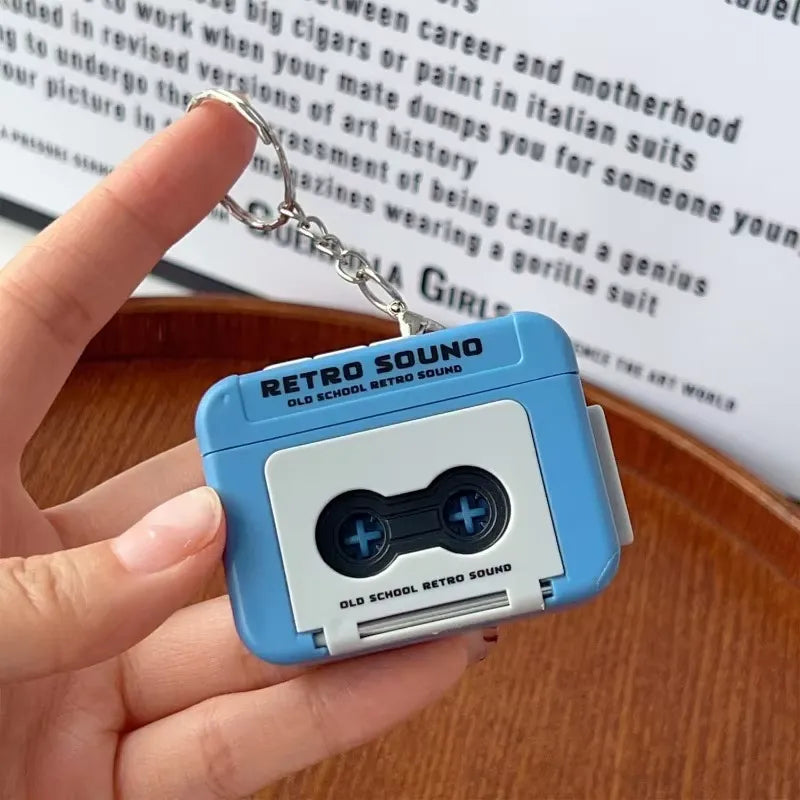Retro Tape Recorder 3D Keychain with Sound
