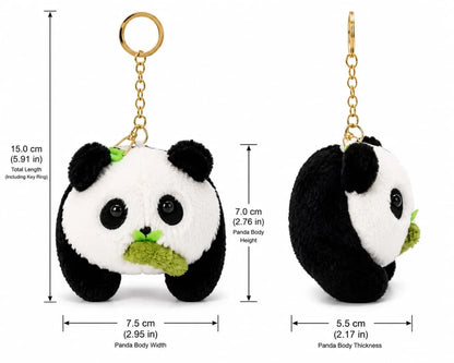 Cute Plush Panda Keychain for Backpack