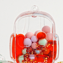 Mini Candy Bead Backpack Keychain