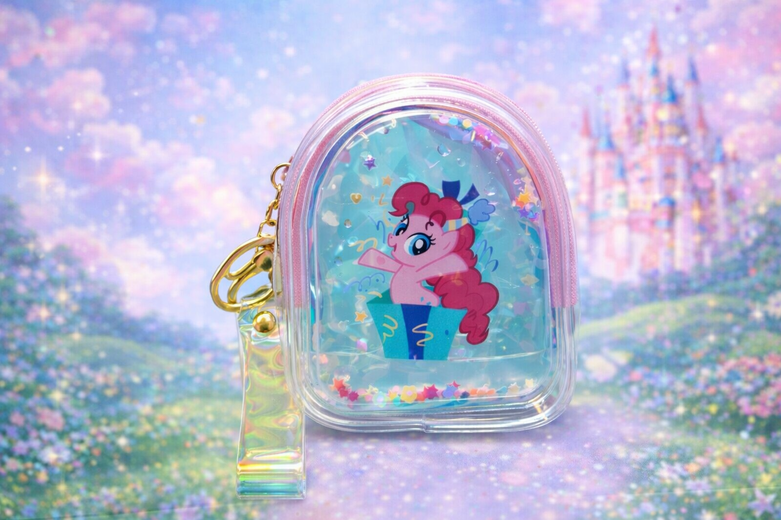 Cute Transparent Bag Pack Keychains