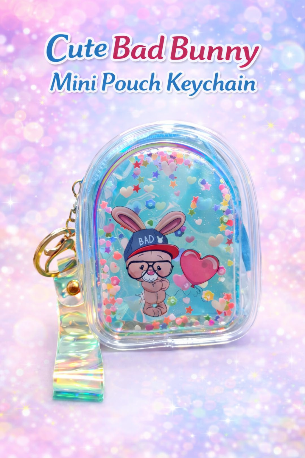 Cute Transparent Bag Pack Keychains